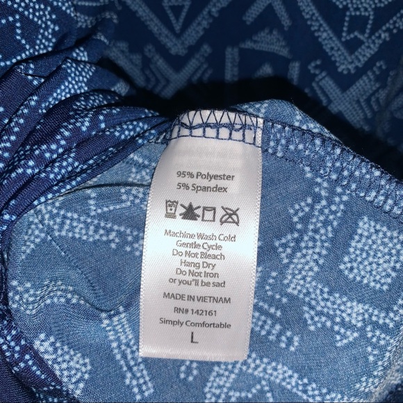 LuLaRoe size Large blue skirt - Picture 5 of 8